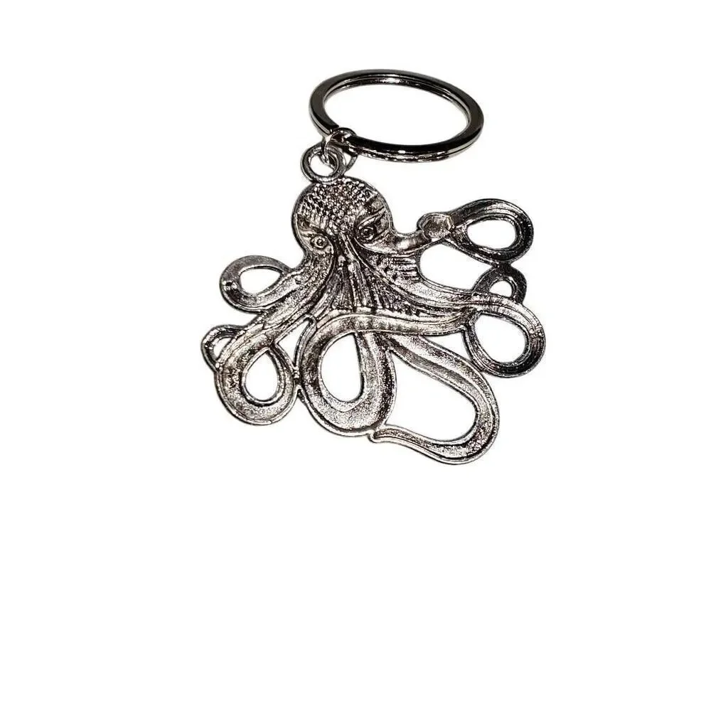 Silver Octopus Keychain - Picture 2 of 2